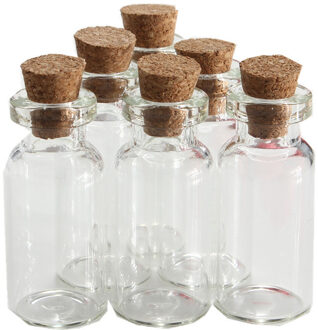 5 stks/partij 2 ml Kleine transparant Lege Wishing Glazen Drifting fles Bericht Vial Met Kurk Flesjes Potjes Containers
