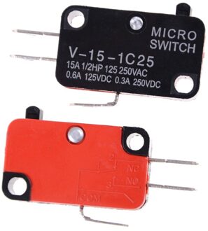 5 Stks/partij 250V 16A Magnetron Deur Arcade Cherry Drukknop Spdt 1 No 1 Nc Micro Schakelaar V-15-1C25
