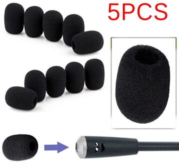 5 Stks/partij 35*25*10 Mm Mic Cover Microfoon Voorruit Windshied Headset Vervanging Telefoon Headset Foam Microfoon Cover