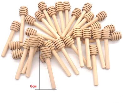 5 Stks/partij 8Cm Lange Handvat Hout Honing Roer Bar Praktische Honing Mengen Stok Pot Lepel Benodigdheden Voor Koffie Melk thee Keuken Tool