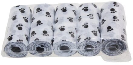5 Stks/partij Afdrukken Huisdier Vuilniszakken Nemen Hond Huisdier Kak Carrier Bag Biologisch Afbreekbare Clean-Up Bag W