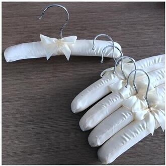 5 stks/partij baby doek hangers kinderen polyester multicolor clohtes rack kids hangers voor kleding 25cm Beige