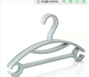 5 stks/partij baby plastic hangers voor clohtes familie kind anti-skid kleding hanger kind kleding rack Blauw