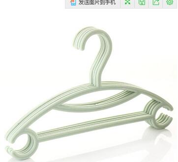 5 stks/partij baby plastic hangers voor clohtes familie kind anti-skid kleding hanger kind kleding rack groen