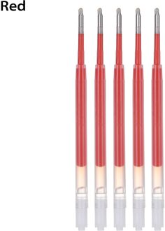 5 stks/partij Blauw Inkt Gel Pen Refill Opladen vervanging Metalen Pers Roterende Neutrale Vullingen 0.5MM Handtekening Water Refill rood