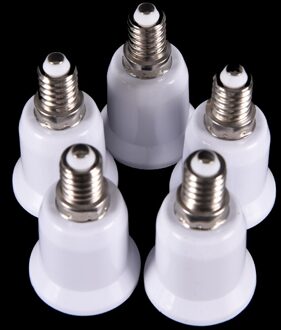 5 Stks/partij E14 Om E27 Base Schroef Light Lamp Houder Adapter Socket Converter Vlamvertragende Pbt Plastic Converter