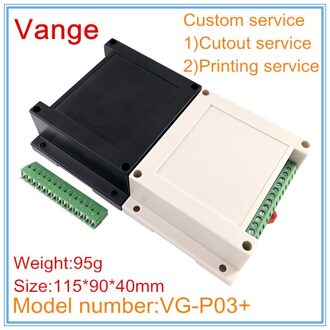 5 Stks/partij Een Chip Microcomputer Junction Dozen 115*90*40Mm Abs Plastic Behuizing Behuizing Diy Klemmenblok voor Elektrische Apparaat beige