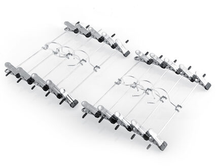 5 stks/partij Hangers Voor Kleding Roestvrijstalen Clip Stand Hanger Broek Rok Kid Kleding Verstelbare Pinch Grip Cabide GYH