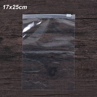 5 Stks/partij Helder Transparant Plastic Pakket Doek Travel Opslag Pouch Waterdichte Tas Rits Lock Self Seal Doek Organizer 17x25cm