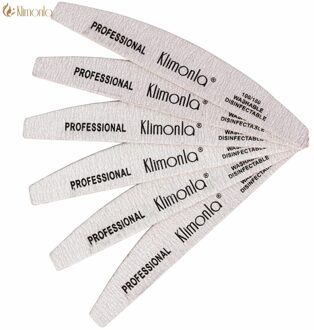 5 Stks/partij Houten Grijs 100/180 Grit Nagelvijl Schuurblok Manicure Schuurpapier Nail Buffer Manicure Art Salon Gereedschap Accessoires