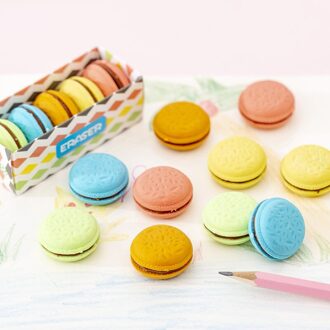 5 Stks/partij Kawaii Gum Cartoon Candy-kleurige Macaron Briefpapier School Student Levert Speciale Kinderen Borracha Escolar