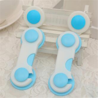 5 Stks/partij Kind Baby Veiligheid Lock Multifunctionele Kast Kastdeur Lade Veiligheid Sloten Kinderen Veiligheid Protector Baby Care blauw