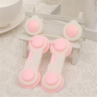 5 Stks/partij Kind Baby Veiligheid Lock Multifunctionele Kast Kastdeur Lade Veiligheid Sloten Kinderen Veiligheid Protector Baby Care roze