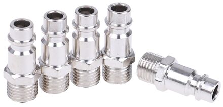 5 Stks/partij Koper Ijzer Euro Air Line Hose Fitting 1/4 "Quick Release Air Compressor Connector 33x11mm