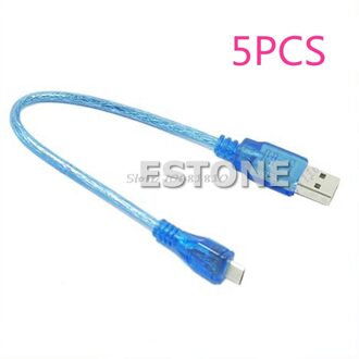 5 Stks/partij Korte Usb 2.0 A Male Naar B Male Micro 5 Pin Data Cable