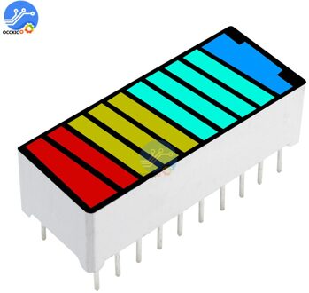 5 Stks/partij Led Display Module 10 Segment Bargraph Licht Display Module Staafdiagram Ultra Heldere Rood Geel Groen Blauw Kleuren multi-C