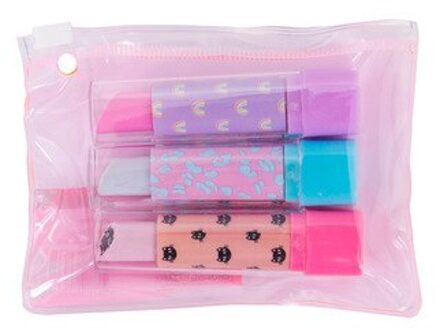 5 Stks/partij Macaron Rubber Gum Creatieve Kawaii Gum Potlood Voor Kids Koreaanse Japanse Briefpapier School Kantoorbenodigdheden 3 stk Erasers