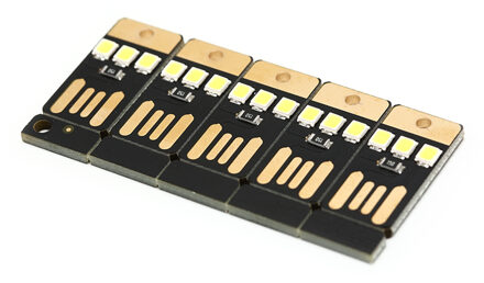 5 Stks/partij Mini Pocket Card Usb Power Led Sleutelhanger Nachtlampje 0.2W Usb Led Lamp Boek Licht Voor Laptop pc Powerbank Night Lamp zwart