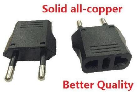 5 stks/partij ons EU Stekker Travel Adapter Converter Huishoudelijke Pluggen EC Plug enchufe de la UE