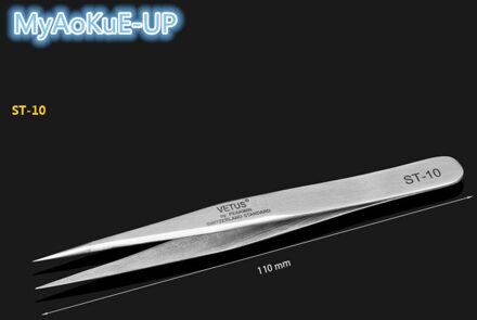 5 Stks/partij Pincet Gebogen Nail Tool Voor Wimper Extension Make Gereedschap Roestvrijstalen Pincet Geënt Wimpers ST10