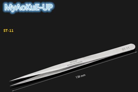 5 Stks/partij Pincet Gebogen Nail Tool Voor Wimper Extension Make Gereedschap Roestvrijstalen Pincet Geënt Wimpers ST11