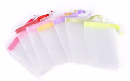 5 Stks/partij Praktische Zeep Blister Mesh Zeep Netto Schuimende Netto Bubble Mesh Tas Populaire Bad & Douche Bubble Maker nylon 28G