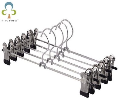 5 stks/partij Roestvrij Staal Broek Rack Clip Anti-slip Wasknijper Broek Klem Kleerhanger WYQ