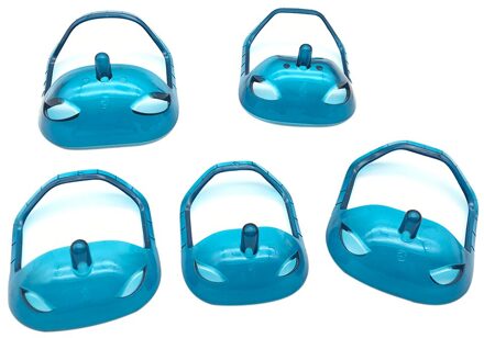 5 Stks/partij Salon Snor Baard Styling Template Baard Shaper Sik Snor Grooming Tool blauw