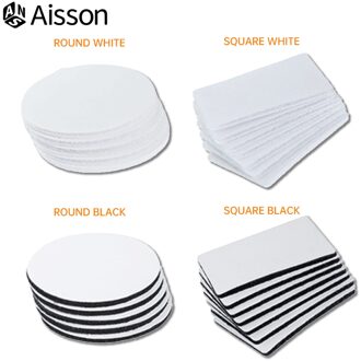 5 Stks/partij Sterke Zelfklevende Sluiting Dots Stickers Klittenbandsluitingen Plakband Voor Laken Sofa Mat Tapijt Anti Slip Mat wit ronde