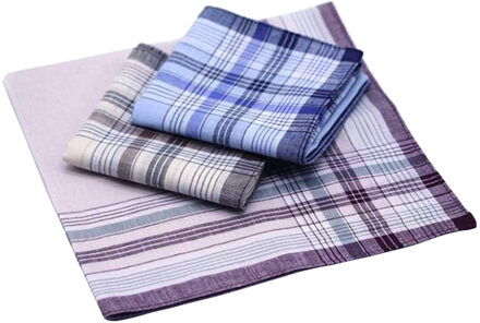 5 Stks/partij Vierkante Plaid Streep Zakdoeken Mannen Klassieke Vintage Pocket Hanky Pocket Katoenen Handdoek Voor Wedding Party 38*38cm Willekeurige