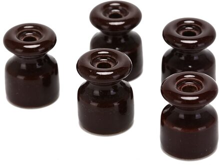 5 Stks/partij Voor Muur Bedrading Hoge Frequentie 5 Kleuren Elektrische Porselein Keramische Isolator khaki