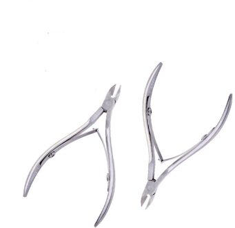 5 stks/partij Zilver Nail Cuticle Nipper Rvs Clipper Trim Dode Huid Nail Art Remover Manicure Tangen Care Cutter Gereedschap