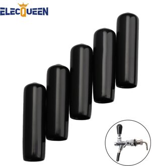 5 stks/partij Zwart Kraan Cap Zacht Plastic Tuiten Bier Tap Cover Voor houden vloeistof schoon
