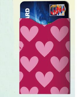 5 stks Roze hart Afscherming Card Sleeve Anti-diefstal Borstel Certificaat Anti-scannen Security Card Set