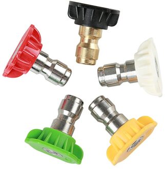 5 Stks/set 1/4 "Quick Connector Auto Wassen Nozzles Metal Jet Lance Nozzle Hogedrukreiniger Sproeikop