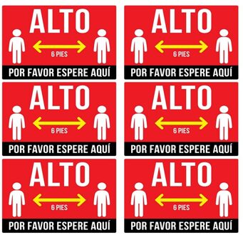 5 Stks/set Anti-Slip Sociale Distantiëren Vloer Teken Marker Floor Sticker Indoor Outdoor Crowd Control Begeleiding 2