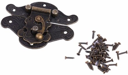 5 stks/set Antieke Zinklegering Hasp Klink Sieraden Houten Doos Lock Mini Kast Gesp Case Sloten Decoratieve Handvat Hardware