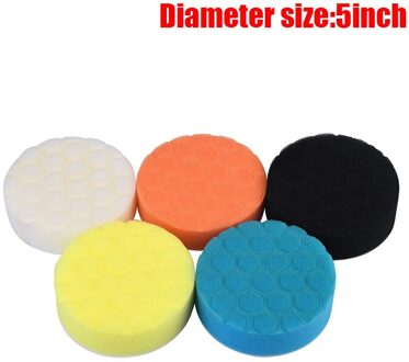 5 Stks/set Auto Spons Polijsten Pad Hand Tool Voor Auto Polijstmachine Wax 3/4/5/6/7 Inch optioneel Buffing Spons Polijsten Pad Kit # YL6