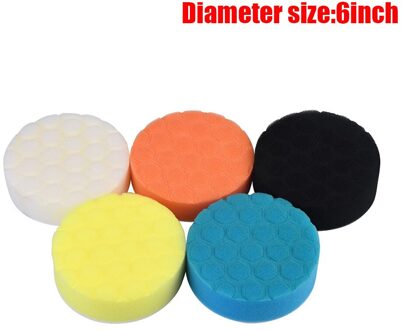 5 Stks/set Auto Spons Polijsten Pad Hand Tool Voor Auto Polijstmachine Wax 3/4/5/6/7 Inch optioneel Buffing Spons Polijsten Pad Kit # YL6
