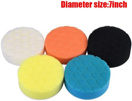 5 Stks/set Auto Spons Polijsten Pad Hand Tool Voor Auto Polijstmachine Wax 3/4/5/6/7 Inch optioneel Buffing Spons Polijsten Pad Kit # YL6