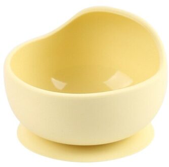 5 Stks/set Baby Gerechten Set Kom Servies Met Lepel Vork Cup Bamboevezel Diner Kom Cartoon Voeden Gerechten Baby Producten bowl-geel
