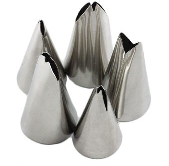 5 Stks/set Bladeren Nozzles Rvs Icing Piping Nozzles Tips Gebak Tips Voor Cake Decorating Pastry Fondant Gereedschap Party Acc