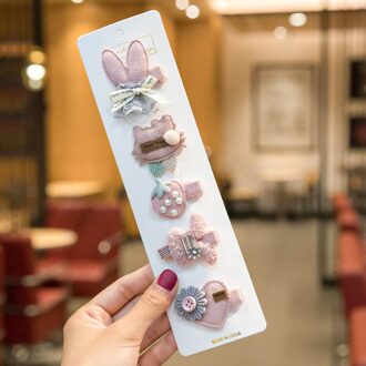 5 Stks/set Cartoon Dieren Baby Meisjes Hair Clips Cute Bows Bloem Kids Haarspelden Haarspeldjes Baby Haar Accessoires style2