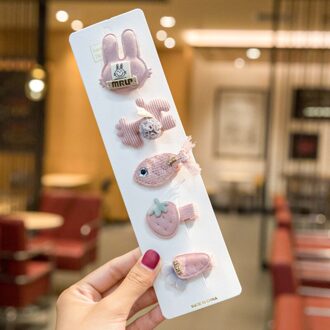 5 Stks/set Cartoon Dieren Baby Meisjes Hair Clips Cute Bows Bloem Kids Haarspelden Haarspeldjes Baby Haar Accessoires style3