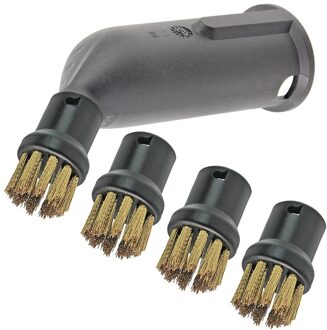 5 Stks/set Compatibel Draad Borstel Nozzle Attachment Voor Karcher Stoomreiniger Borstel Nozzle + Draad Borstels SC1010 SC1.010 SC1020