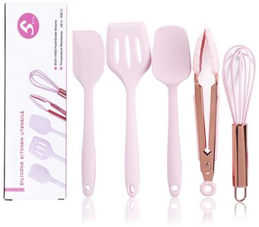 5 Stks/set Food Grade Mini Kids Siliconen Bakvormen Set Rose Goud Keuken Bakken Tools
