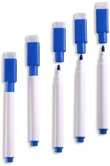 5 stks/set Gloednieuwe Whiteboard Pen Uitwisbare Droog White Board Markers Milieu Gum briefpapier Kantoor Schoolbenodigdheden Blauw