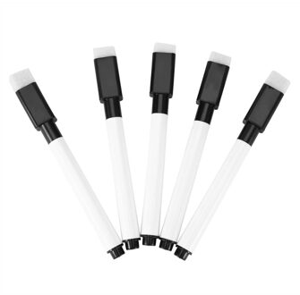 5 stks/set Gloednieuwe Whiteboard Pen Uitwisbare Droog White Board Markers Milieu Gum briefpapier Kantoor Schoolbenodigdheden zwart