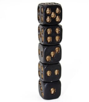 5 stks/set HANDGEMAAKTE Skull Bones Dice Zes Zijdige Skelet Dobbelstenen Club Pub Party Game Speelgoed Hars Dobbelstenen voor Kinderen en Volwassenen