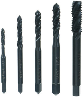 5 stks/set HSS Machine Schroefdraad Metric Plug Tap Boor Set M3 M4 M5 M6 M8
